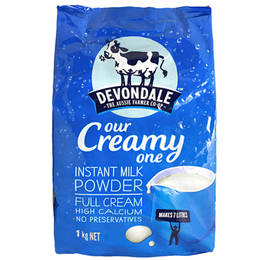 [破损] 澳洲 德运（Devondale）高钙全脂成人奶粉 1kg 漏气