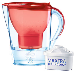 [破损] 德国 碧然德（Brita）Marella系列滤水壶1壶1芯 2.4L 红色 不显示 不显示