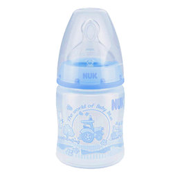 德国NUK宽口径奶瓶 M奶嘴 150ml 蓝色