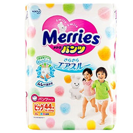 [破损] 日本 花王（Merries）拉拉裤（尿不湿） XL44 适合12-22kg 日本直采 100%正品