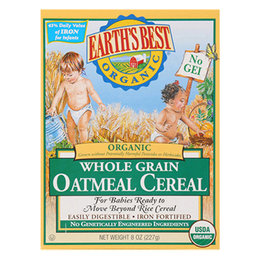 美国世界最好（Earth's Best）高铁燕麦米粉 227g　12盒一原箱 漏粉是正常现象，非残次品。外包装不破损情况下，不受理有关漏粉的退换货申请