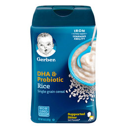 美国 嘉宝（Gerber）DHA+益生菌大米米粉 227g 全新包装