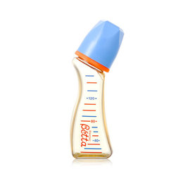 日本 贝塔（betta）宝石系列原装曲线防胀气PPSU奶瓶 S2M-120ml 完税进口 带中文标