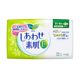 日本 花王（Kao）乐而雅F系列透气棉柔纤巧护翼型卫生巾 22片22.5cm 日用