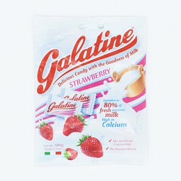 [破损] 意大利 佳乐锭（galatine）儿童零食牛奶片 草莓味 100g  带中文标（2020.01到期） 外包装漏气