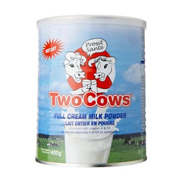 [破损] 荷兰 双牛（Two Cows）全脂高钙奶粉 400g