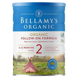 [破损] 澳洲 贝拉米（Bellamy′s）有机幼儿配方奶粉2段（新包装）900g  适合6-12个月