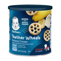 美国 嘉宝（Gerber）车轮泡芙香蕉奶油味 42g