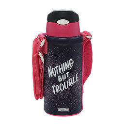 日本 膳魔师(Thermos)户外运动系列双盖保温杯保冷杯吸管杯FFG-603WF(玫红色)