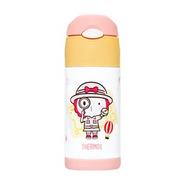 日本 膳魔师（THERMOS）lion系列不锈钢吸管杯 360ml FFI-403 LionPY 小小冒险家（粉黄色）