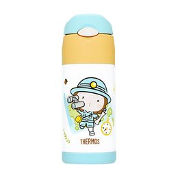 日本 膳魔师（THERMOS）lion系列不锈钢吸管杯 360ml FFI-403 LionBY 小小冒险家（蓝黄色）