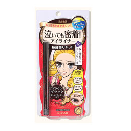日本 奇士美（KissMe）花漾美姬梦幻泪眼防水眼线笔0.1极细 茶黑色0.4ml