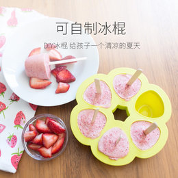 美国贝儿宝（Beaba ）花朵型辅食存储冷冻盒 绿色