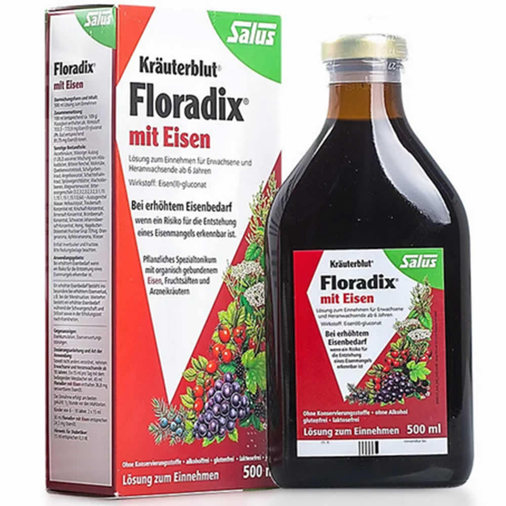 德國 莎露斯(salus floradix)鐵元草本營養液 紅色版 500ml